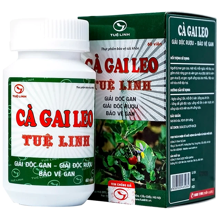 Viên uống Cà Gai Leo Tuệ Linh hỗ trợ giải độc gan (60 viên)