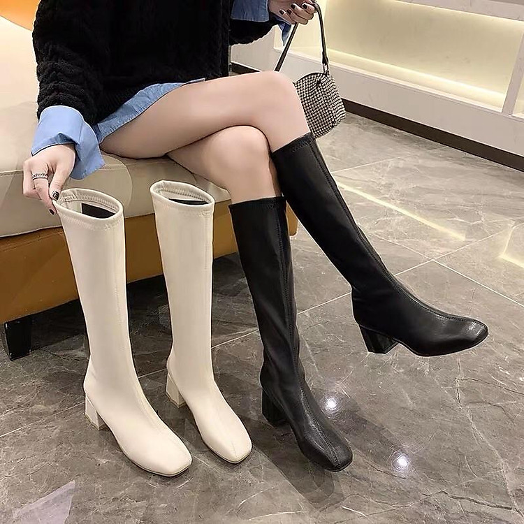Giày boots nữ cổ cao đùi gối siêu rẻ
