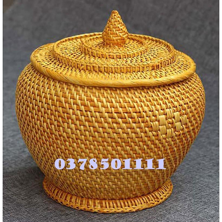 Giỏ ủ nhựa giả mây (1.5L) - Ảnh 3