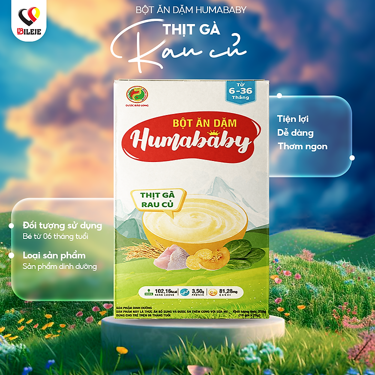 Tham Khảo tại ConCung: Bột Ăn Dặm Humababy Thịt Gà Rau Hàng chuẩn , nhận ngay nhiều Ưu đãi
