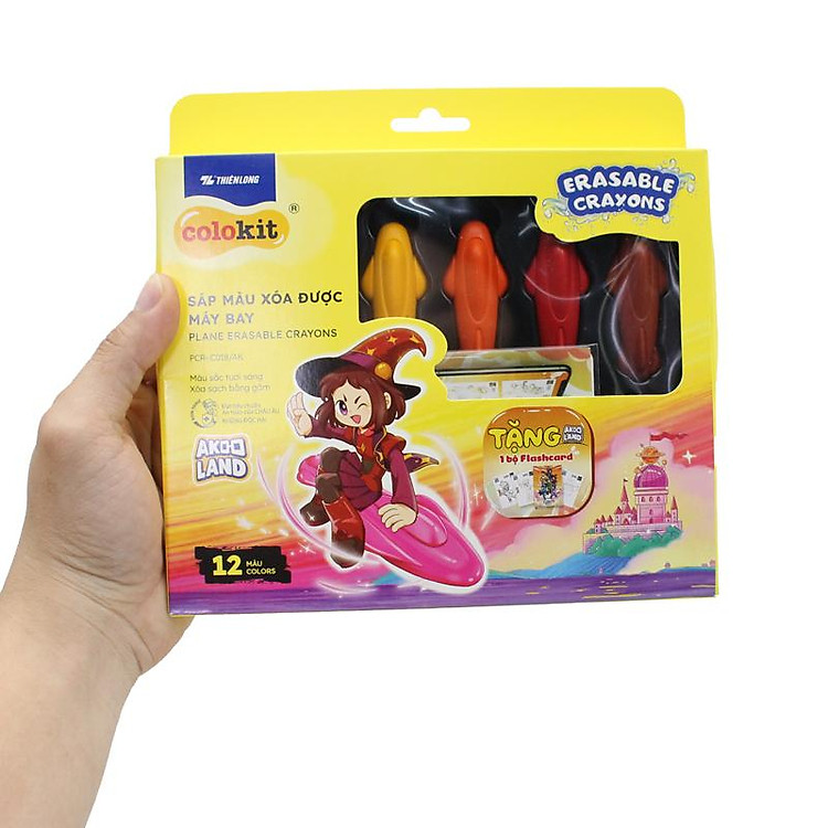 Hộp Sáp Màu Rửa Được Máy Bay Colorkit (12 màu) - Ảnh 7