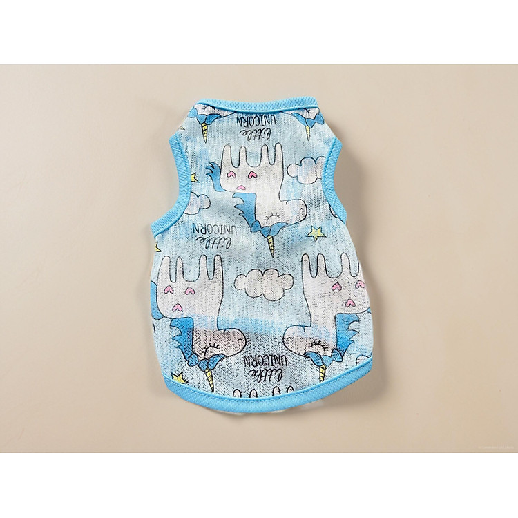 ÁO THUN BA LỖ HOẠ TIẾT NGỰA XINH THÔNG HƠI SIÊU CUTE TỪ 1-7KG DÀNH CHO THÚ CƯNG CHÓ MÈO