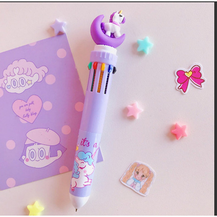 Bút bi nhiều màu kiểu dáng dễ thương