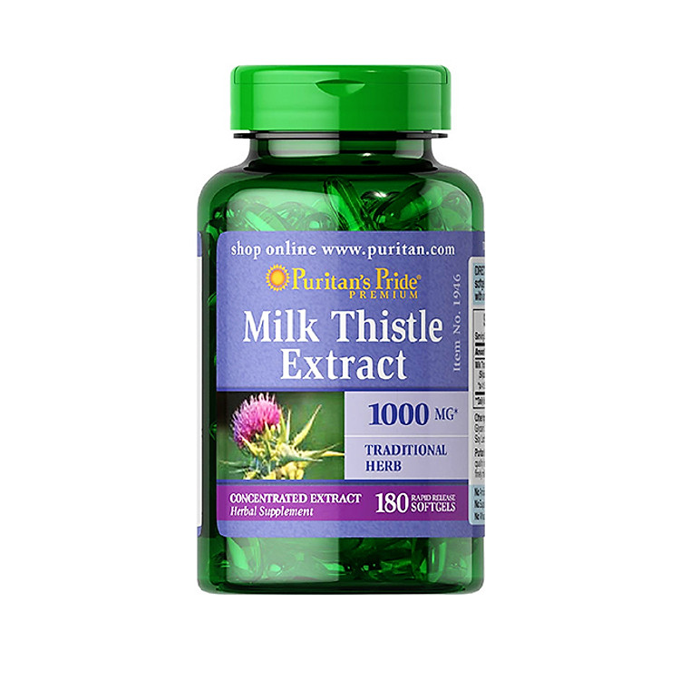 Thực phẩm bảo vệ sức khỏe gan Milk thistle 4:1 Extract 1000 mg (Silymarin)