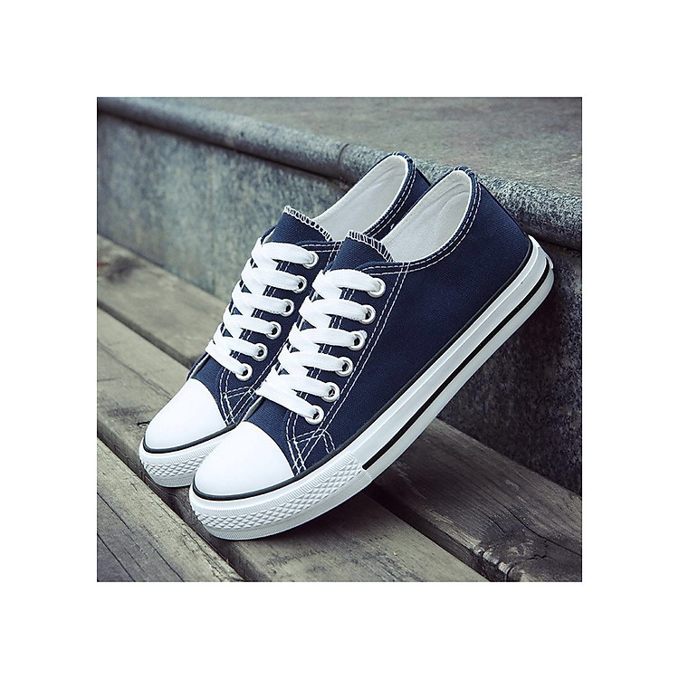 Giày Thể Thao Nữ Cổ Thấp Cực Xinh - Xanh Jean
