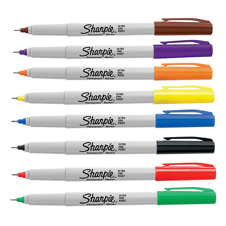 Bộ 8 bút lông dầu vẽ đa chất liệu Sharpie Ultra Fine Point 0.5mm