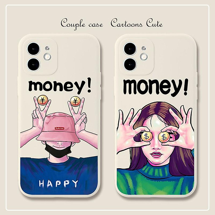 Ốp Lưng dành cho iphone vuông Họa Tiết Đồng Tiền