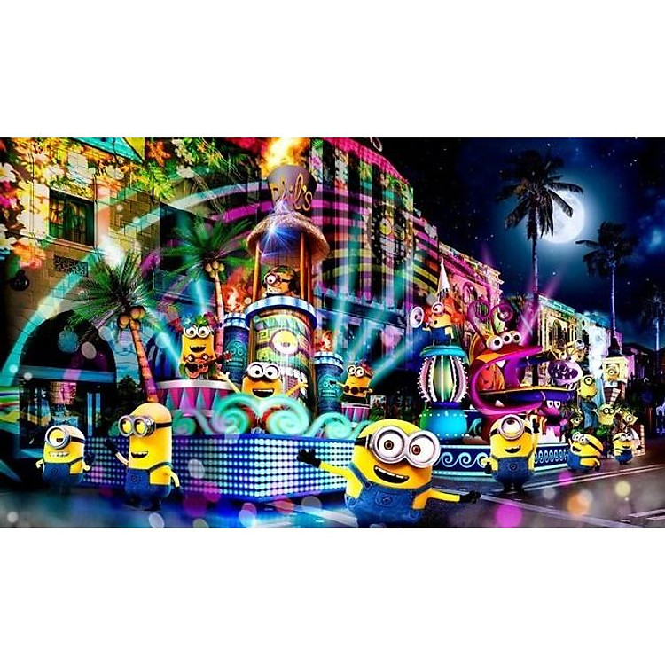 (HCM) Tranh dán tường 3d minion trang trí phòng bé tích hợp sẵn keo( có in theo kích thước yêu cầu)