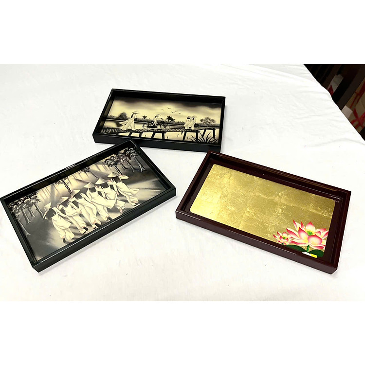 Khay sơn mài KC06 (15x25x2.5 cm)