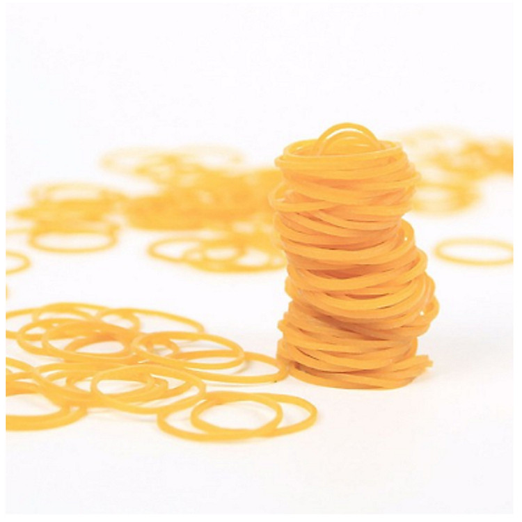 DÂY THUN DẺO VÀNG, KHOANH LỚN (500G/BỊCH)