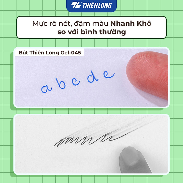 Bút gel Quick Dry Thiên Long GEL-045 - Mực đen - Ảnh 6