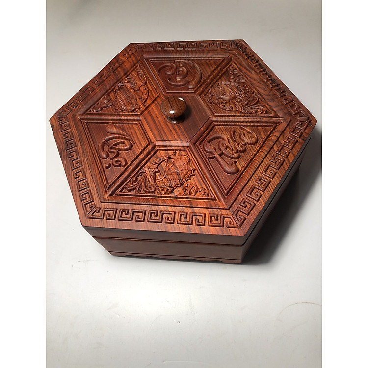 Khay đựng bánh kẹo - mứt gỗ hương - Size to