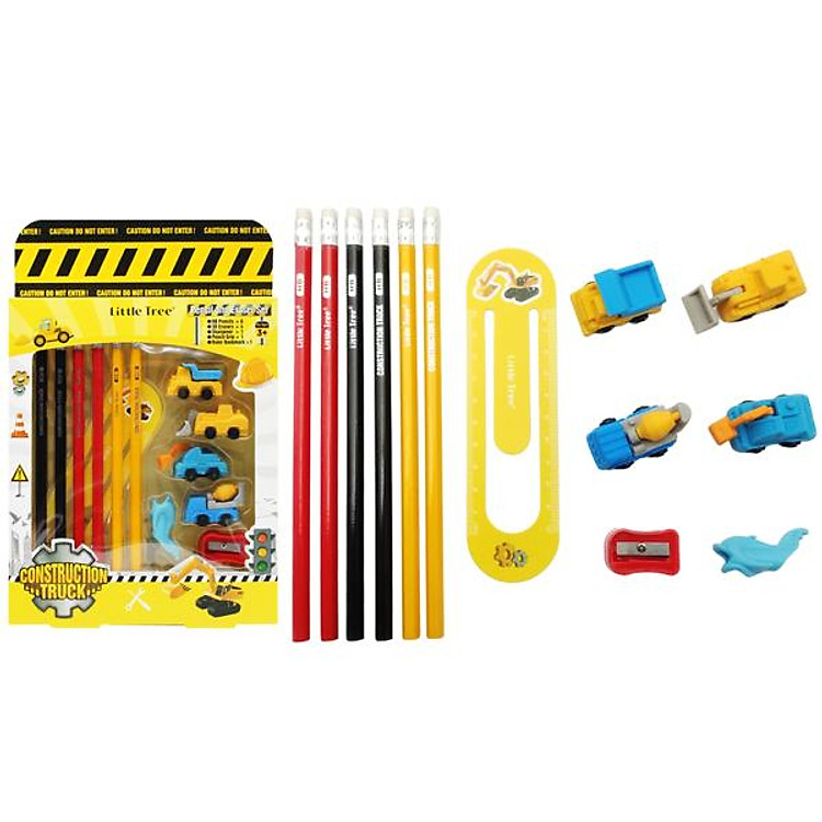 Bộ Dụng Cụ Học Tập Xe Công Trình Construction Truck (13 chi tiết)