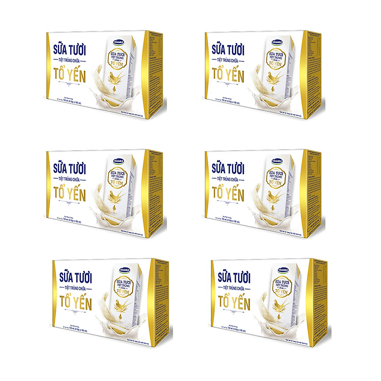 COMBO 24 HỘP Sữa Tươi Tiệt Trùng Vinamilk Có Chứa Tổ Yến - Hộp x 180ml
