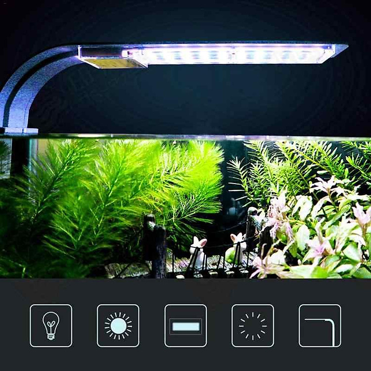 Đèn led thủy sinh X9 X5 plus- Đèn kẹp 1 bên siêu sáng cho bể cá bể thủy sinh