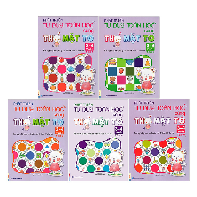 Combo Sách Phát Triển Tư Duy Toán Học Cùng Thỏ Mặt To 3-4 Tuổi (Trọn Bộ 5 Cuốn)