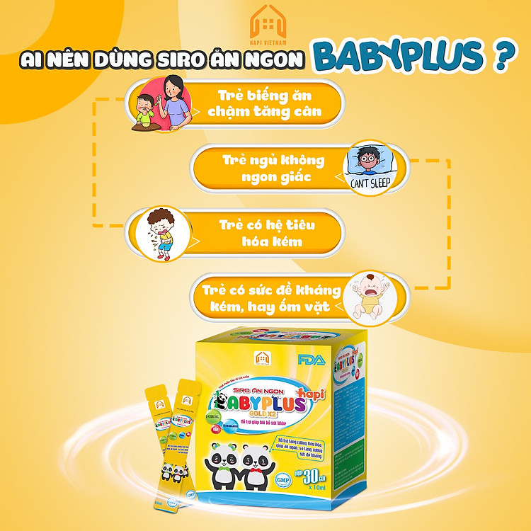 Siro Ăn Ngon BABYPLUS Hapi cho trẻ Hàng chuẩn Ưu đãi - Hình ảnh 3