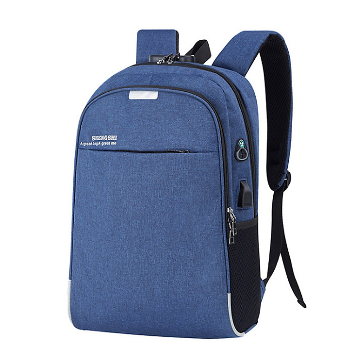 Balo Đi Học Chống Trộm Cực Hót ( Tặng kèm Khóa số, Cáp Sạc USB, Lỗ tai nghe tiện lợi ) - BL85