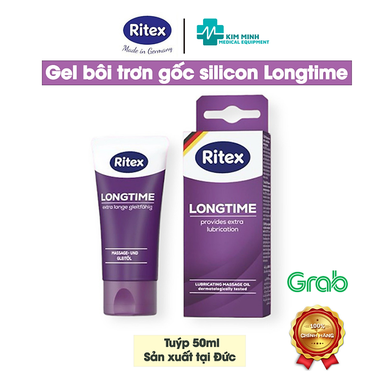 Gel bôi trơn gốc silicone Ritex Longtime kéo dài thời gian nhập khẩu Đức 50ml/tuýp