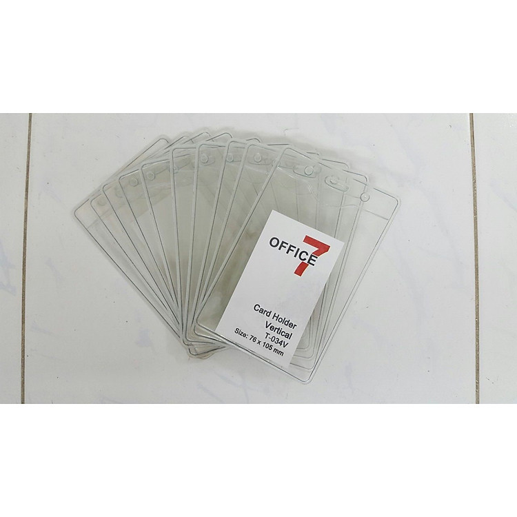 Thẻ đeo bảng tên dọc bằng nhựa dẻo và dầy T-034V combo 10 cái