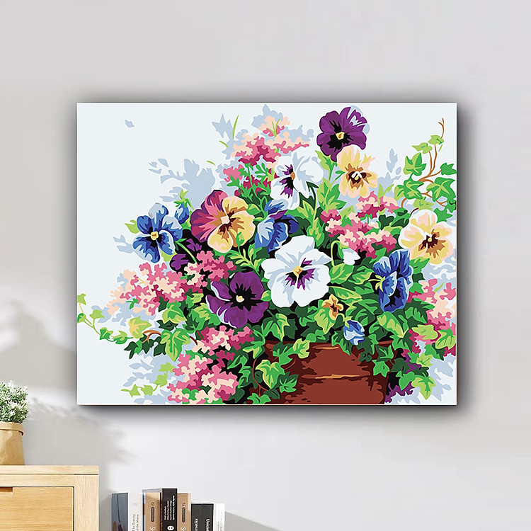 Tranh sơn dầu số hóa hoa cánh bướm 120