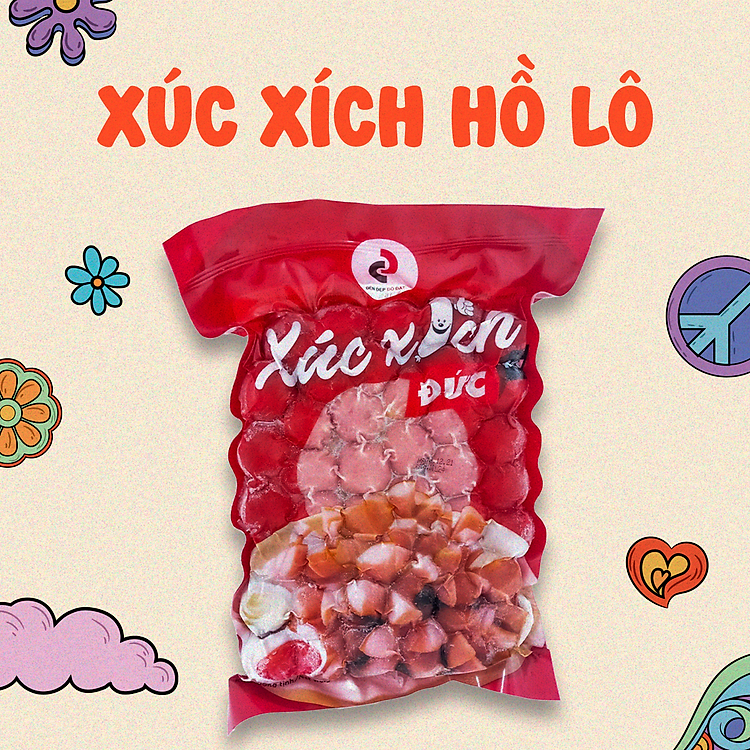 Xúc Xích Đức Rich Xúc Xích Xông Khói Xúc Xích Hồ Lô - Thương hiệu Đen Đỏ