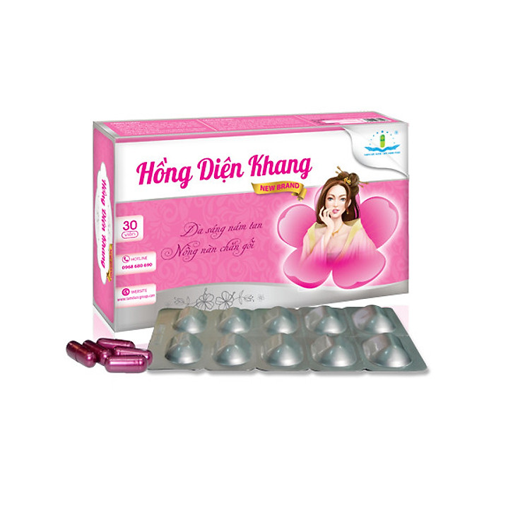 Hồng Diện Khang - giúp da căn mịn, trắng da