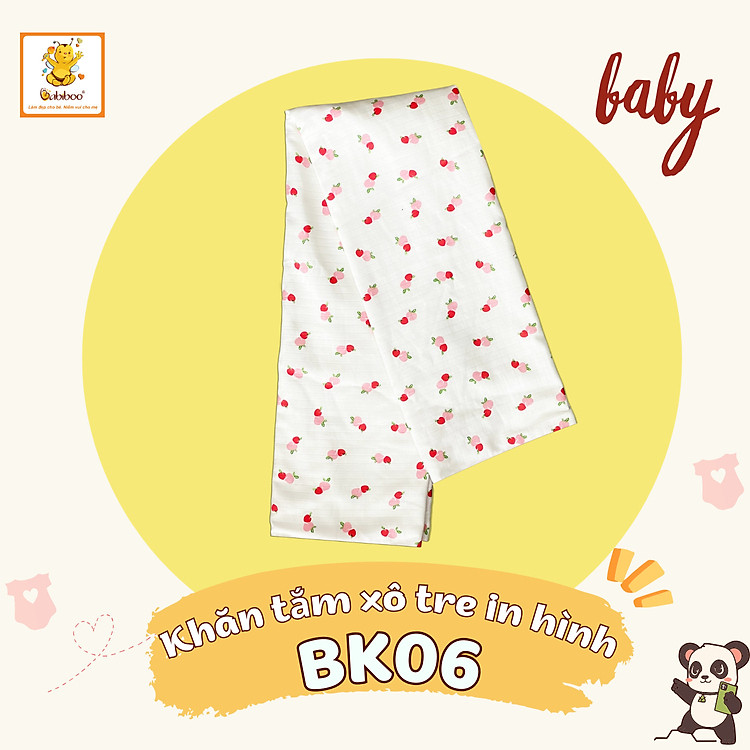 Khăn tắm cho bé Babiboo 75x85cm Chính hãng Giá rẻ - Hình ảnh 5