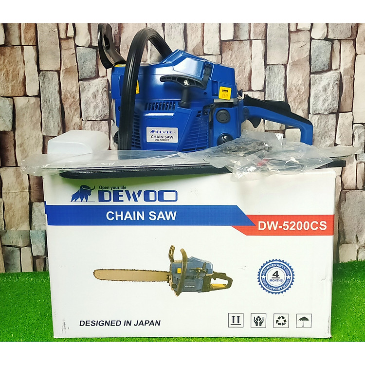 MÁY CƯA XÍCH XĂNG DEWOO DW5200CS (2000W)- HÀNG CHÍNH HÃNG