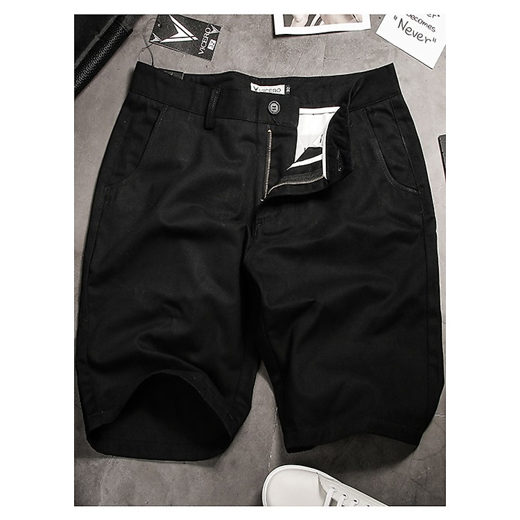 Quần Short Nam Kaki Mềm Mịn VICERO 5 Màu Trẻ Trung Phong Cách Hàn Quốc