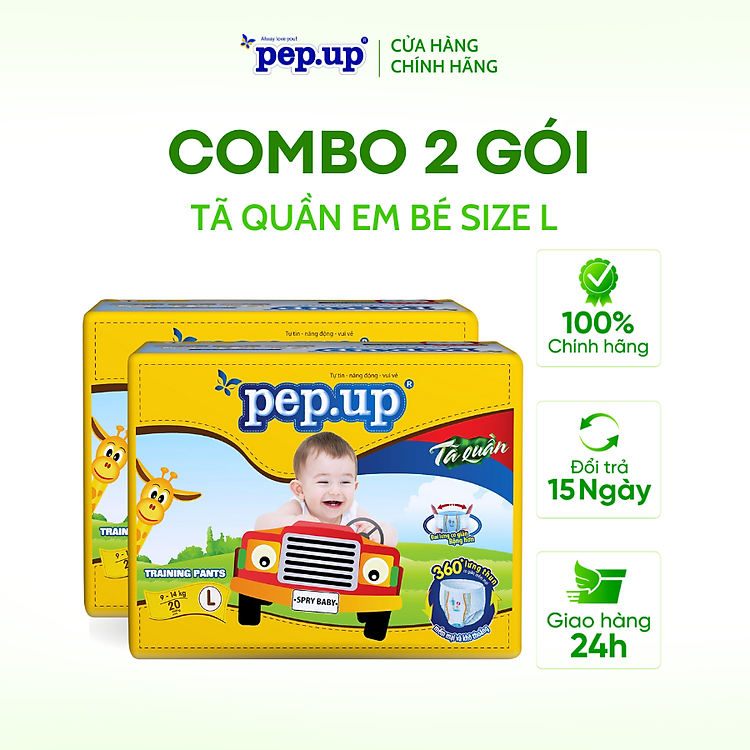 Combo 2 Gói Tã Pep.up Size L Ưu đãi