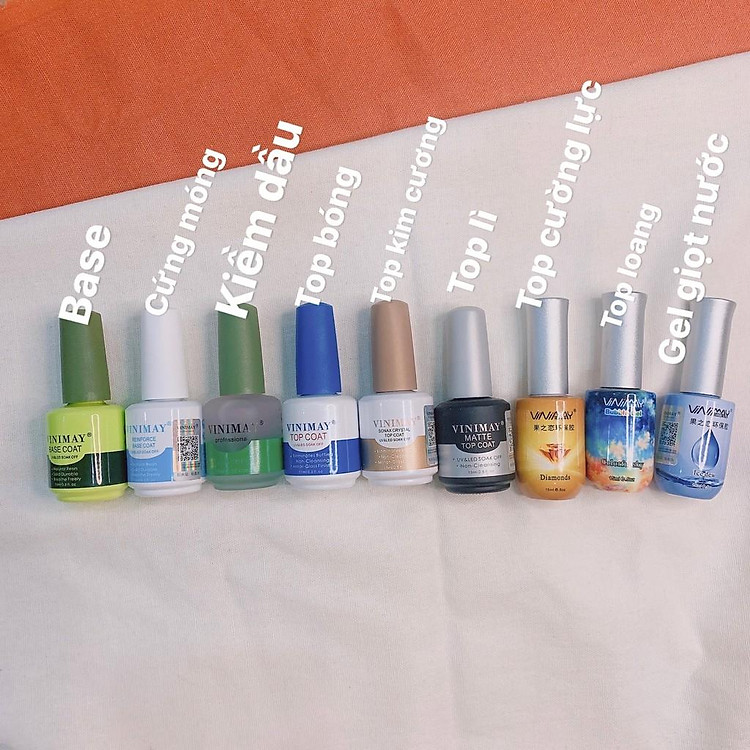Base top cứng móng Vinimay các loại - dụng cụ nail