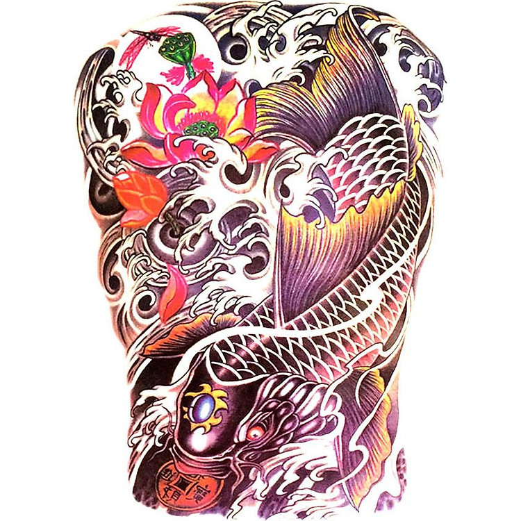 Hình Xăm Dán Cá Chép QSA217