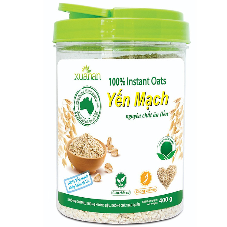 Yến Mạch Nguyên Chất Ăn Liền Xuân An Hũ 400g