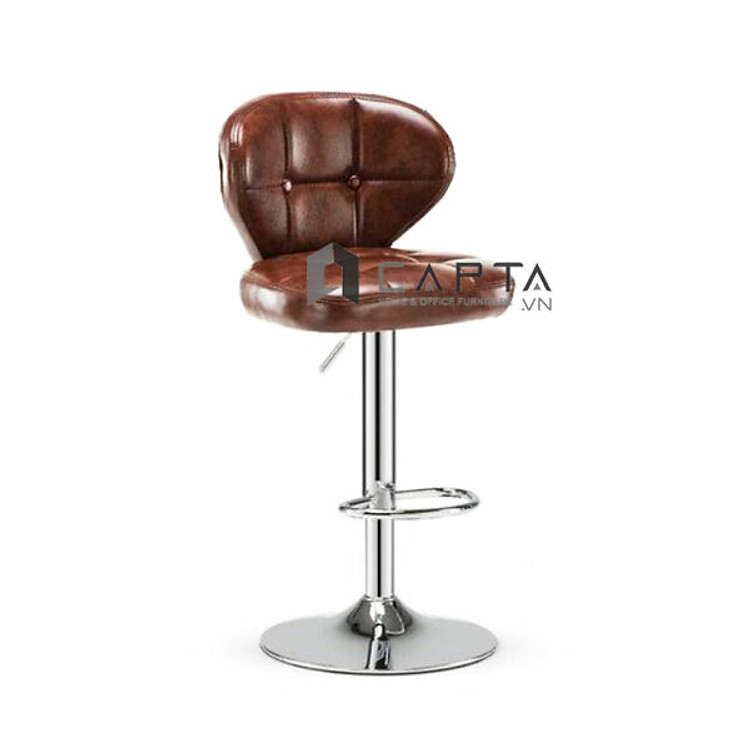 Ghế quầy bar bọc nệm chân thép tăng giảm độ cao CB2243-P Nội thất Capta