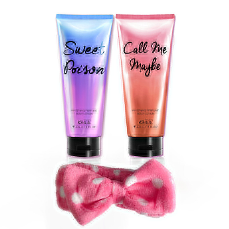 Combo 2 Tuýp Lotion hương nước hoa Malissa Kiss 226g ( Sweet Posion + Call me maybe) - Tặng băng đô