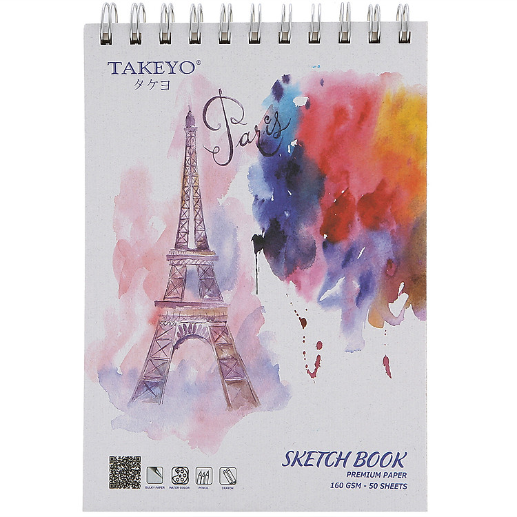 Sổ Vẽ Lò Xo Takeyo 8522 A5 (50 tờ)