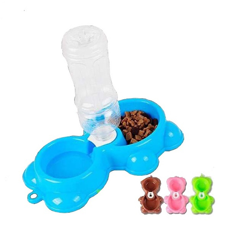 Bát gấu cho chó mèo 2in1