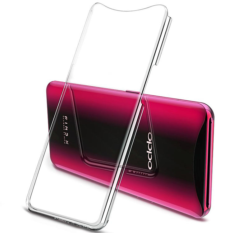 Ốp lưng trong suốt cho OPPO Find X - Tặng dán mặt lưng vân