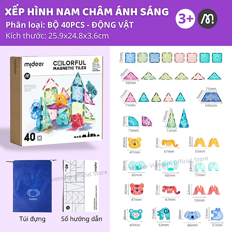 Mua Bộ Xếp Hình Nam Châm Mideer Chính hãng Tiết kiệm - Hình ảnh 3