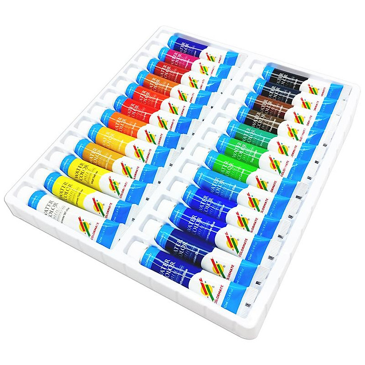 Hộp 24 Tuýp Màu Vẽ Nước 12ml Colormate - Ảnh 4