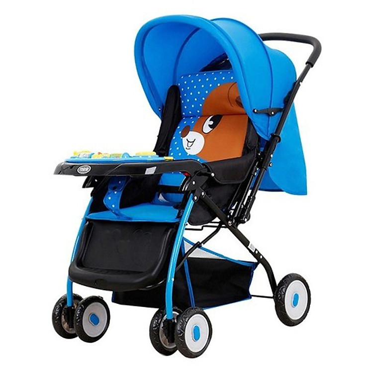 XE ĐẨY 2 CHIỀU 3 TƯ THẾ, CÓ NHẠC VÀ BÀN ĂN SIÊU KHỎE BBH709 - xd2c709 (màu ngẫu nhiên)