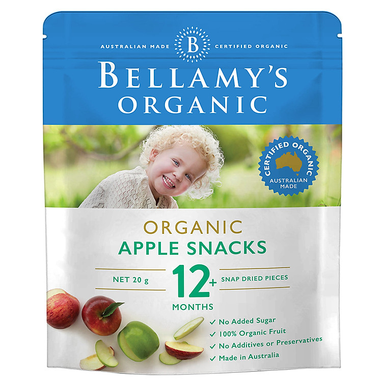 Snack Táo Sấy Hữu Cơ Bellamy's Organic
