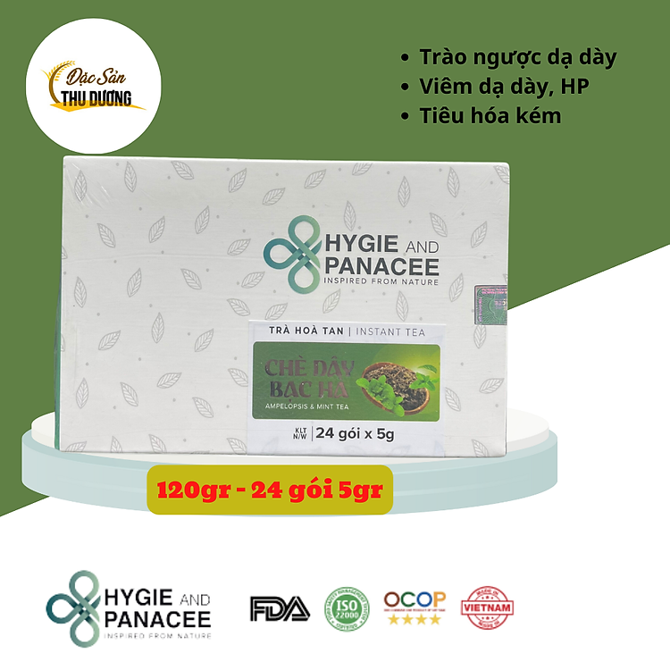 Trà thảo dược hòa tan Chè Dây Bạc Hà Hygie