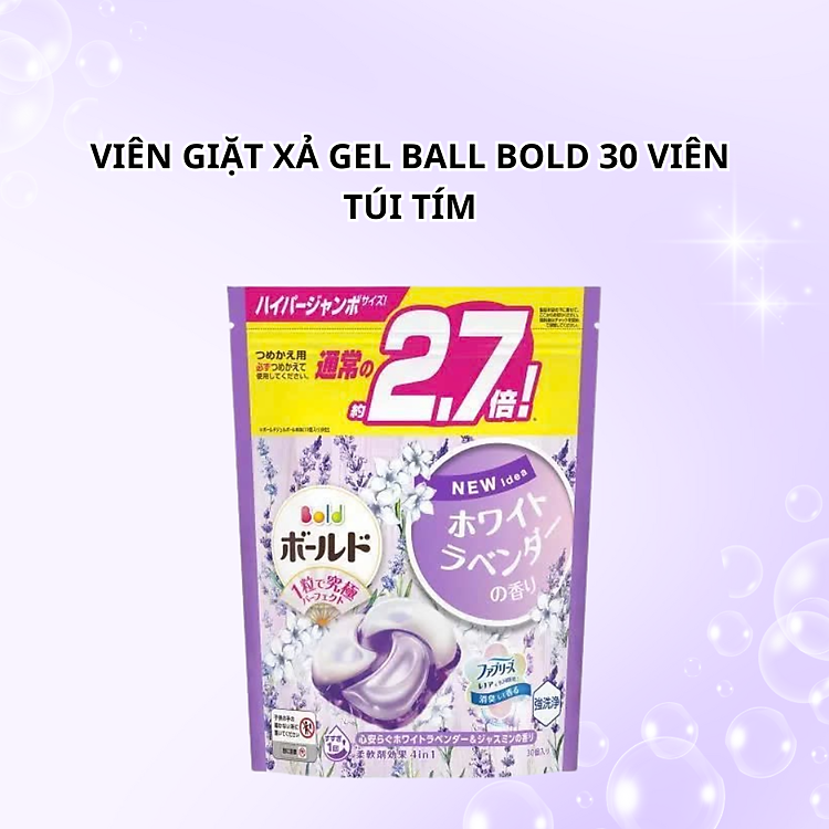 Viên giặt xả Gel Ball Bold Nhật Bản 4 in 1 chuyên dùng cho máy giặt