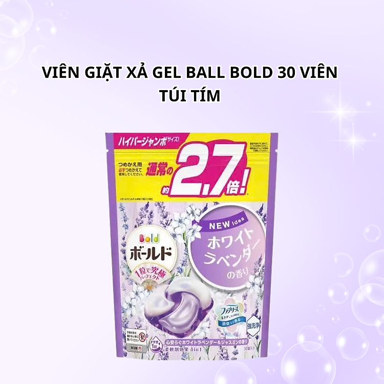 Viên giặt xả Gel Ball Bold Nhật Bản 4 in 1 chuyên dùng cho máy giặt
