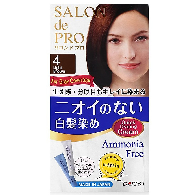 Kem nhuộm tóc Salon de Pro 4 - Màu nâu nhạt