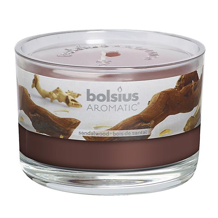 Ly nến thơm Bolsius Sandalwood BOL6105 440g (Gỗ đàn hương)
