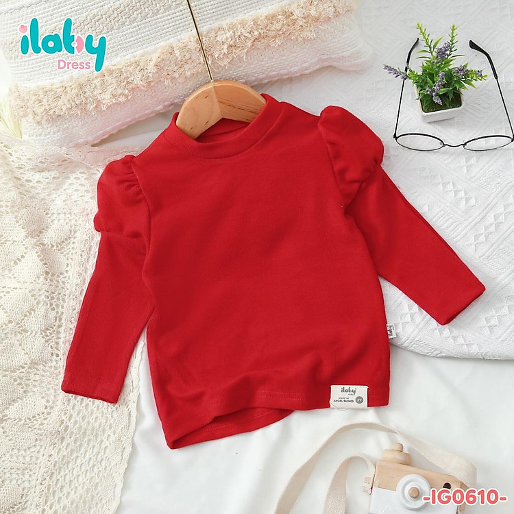 Áo cho bé gái ILABY tay áo cách điệu