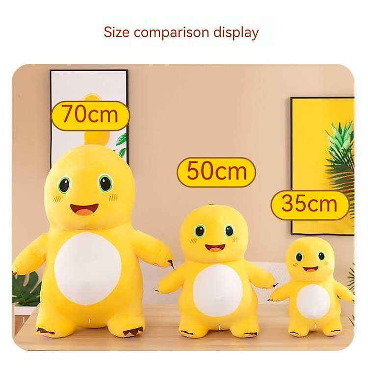 Thú nhồi bông khủng long vàng 40cm Chính hãng Tiết kiệm - Hình ảnh 3